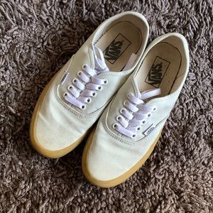 Off white Authentic Vans, rubber gum soles, Woman’s size 8
